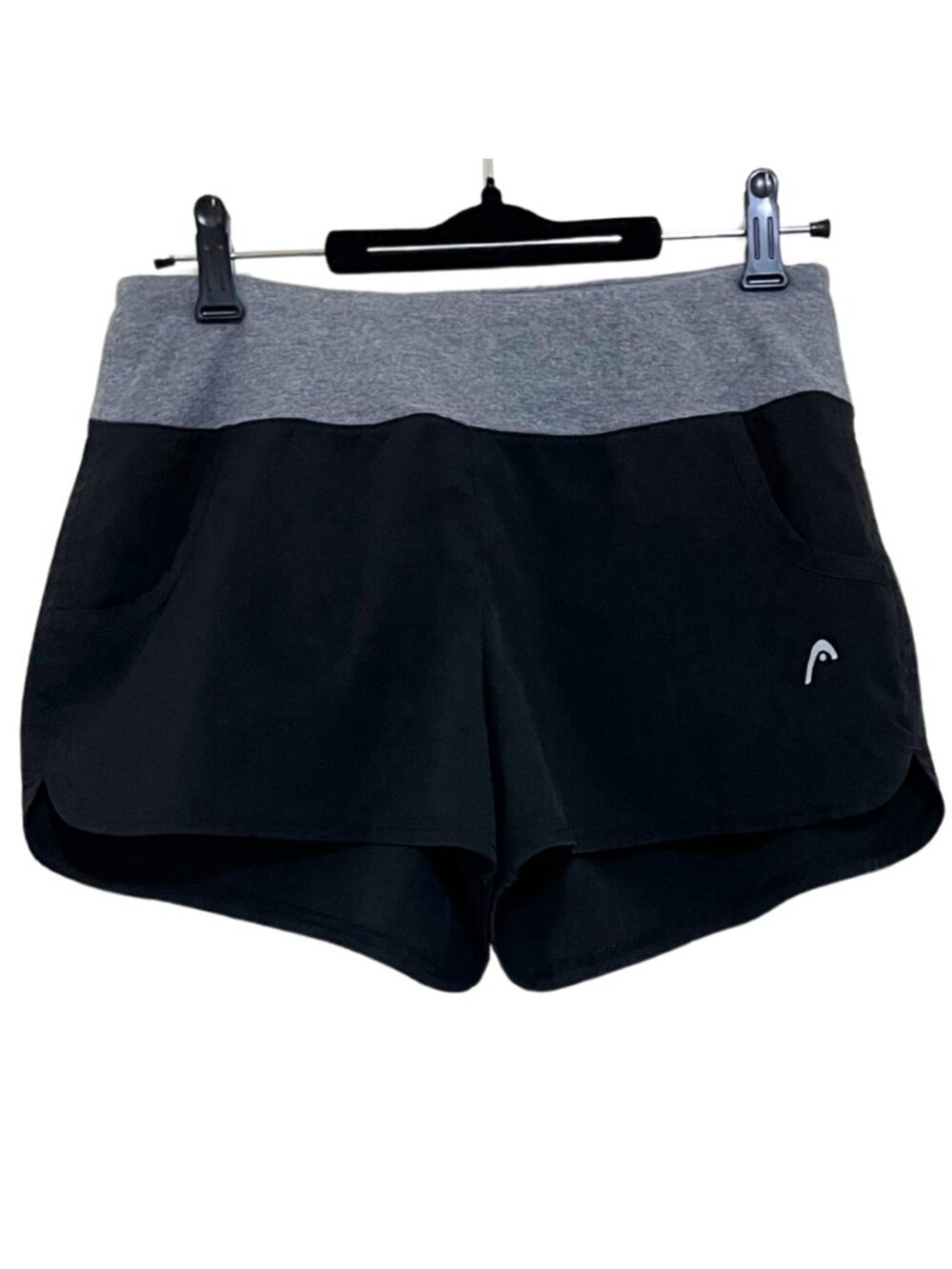 HEAD Sporty Lightweight Black Running Gym Shorts w/ Stretch Fabric Waistband – M